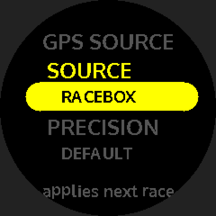 GPS 設定頁